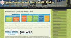 Desktop Screenshot of marcelcallo-lyceepro.net